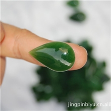 自产自销金镶玉俄罗斯碧玉水滴吊坠A货