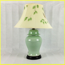 批发陶瓷台灯中式家居陶瓷台灯手绘灯罩中国风古典台灯布艺