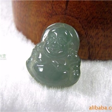 缅甸翡翠冰种蓝水玉佛吊坠天然A货翡翠玉石情侣饰品