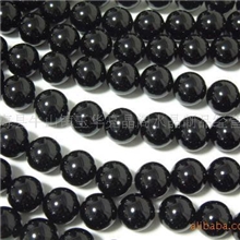批发东海天然水晶批发精品天然黑玛瑙圆珠半成品6MM散珠