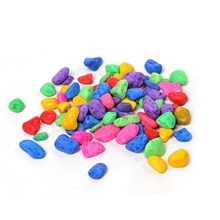 彩色石头批发七彩采石鹅软石雨花石水晶石鱼缸水族配件