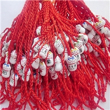 批发饰品地摊夜市热卖货源红绳陶瓷招财猫生肖手链星座祝福