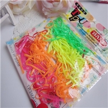 小饰品批发弹力好不伤发彩色皮筋彩袋包装大包180根/包0020