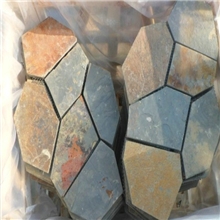 白岭会斌文化石天然锈色碎拼冰裂纹石材2厚定制版