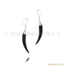 供应925银玛瑙耳饰,小辣椒耳坠,纯银饰品批发