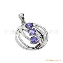 环形锆石925银吊坠