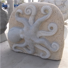 【推荐精品】海洋动物石雕章鱼莲花鲤鱼风水球国务院津贴工艺师