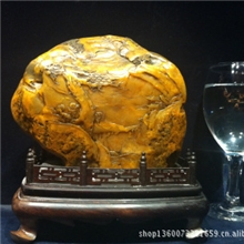 寿山石富春山居图摆件