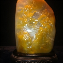 巴林石福黄摆件