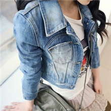新秋女装秋季外套韩版女式短外套牛仔上衣牛仔外套免费加盟W0034