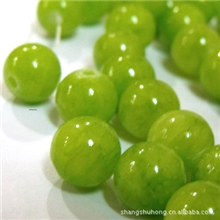 DIY手工饰品/天然水晶米黄玉玉髓散珠子，橄榄绿各种圆珠子批发