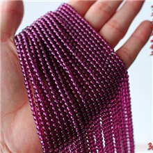 直销天然紫牙乌石榴石半成品批发3mm圆珠批发DIY