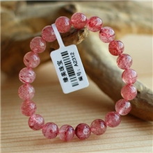 天然蔷薇石手链天然草莓晶手链旺桃花招姻缘手工精选一物一图