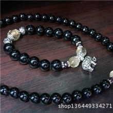 厂家直销时尚黑碧玺手链潮流款式零利润求好评批售8mm/10mm