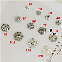 DIY饰品配件批发串珠材料藏银小花托花帽花片隔片厂家直供