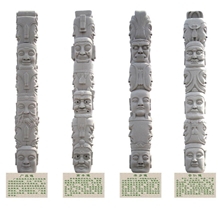 广场石雕文化柱大型广场石柱浮雕园林石柱圆柱