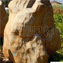 英德深圳大型黄蜡石招牌石刻字石假山供应,大型黄腊石假山施工