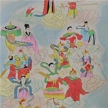 上堂第七席上席73幅纯手工水陆画,24诸天(图)