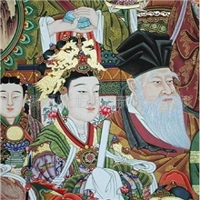 下堂第四席上席73幅纯手工水陆画,24天尊(图