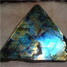 纯天然拉长石/月光石原石摆件观赏石超蓝抛光和没抛光共体原石