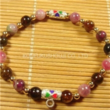 泰国佛牌手链天然碧玺配景泰蓝【天然石】【碧玺】【佛牌】