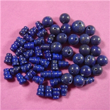 厂家直销加色青金石DIY散珠三通佛塔批发三通批发东海水晶