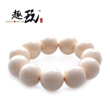 【趣玩】吉运河马牙手链仿象牙手链佛珠辟邪手串饰品男士款2MM