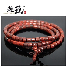 趣玩小叶紫檀佛珠手链桶珠紫檀念珠0.8cm108颗名贵手链