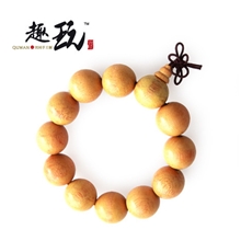 【趣玩】天然精品印度金药檀木佛珠手串男款实木手链辟邪
