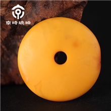 【11.18大促销】天然琥珀老蜜蜡平安扣，京琦琥珀厂家一件批发
