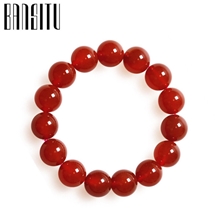 纯天然顶级红玛瑙手链全网最高品质红玛瑙8mm散颗批发送弹力线