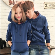 2013新款抓绒连帽带帽情侣卫衣女秋冬韩版学生外套头秋装