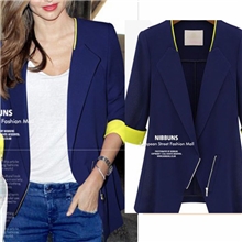 2013秋装新款女装韩版修身七分袖小西装显瘦薄款小外套女