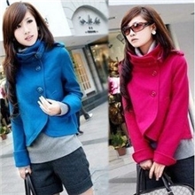 秋冬新款韩版女装贵族OL气质名缓风格立领毛呢外套