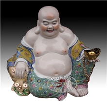 高50厘米弥勒佛|佛像公仔|景德镇工艺瓷|仿古瓷|商务礼品瓷摆件