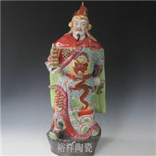 批发供应托塔李天王瓷雕景德镇雕塑瓷陶瓷工艺品