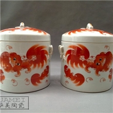 太师少保粥罐仿古瓷器家居工艺品摆件古玩收藏饰品