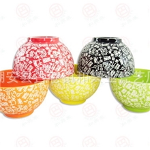 【和兴业】厂家直销色釉陶瓷碗套五碗五色碗五彩碗