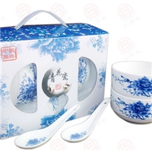 【和兴业】供应青花餐具碗勺套装二碗二勺四碗四勺六碗六勺