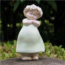 【天天限量购】花环睡娃娃摆设陶瓷工艺品家居饰品生日礼品