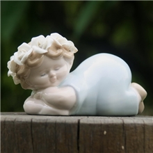 现代陶瓷工艺品睡娃娃摆件居家摆饰婚庆陶瓷礼品