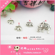 古银diy饰品配件批发花托隔片手项链吊坠珠子@藏银大象