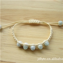 DIY手工编织手链小清新手链夏季热销结晶浅蓝色手链