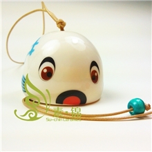 降/素锦景德镇陶瓷工艺品萌翻了的小鱼陶瓷风铃混批厂家直销
