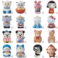 陶瓷白胚自彩中号卡通DIY益智玩具储钱罐喜洋洋等24个款式可混装