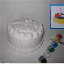 陶瓷白胚自彩DIY儿童益智玩具/大号蛋糕储钱罐