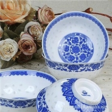 批发供应景德镇陶瓷器日用瓷碗青花玲珑特价碗