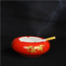 供应广告烟灰缸，陶瓷烟灰缸,酒店烟灰缸中国红烟灰缸
