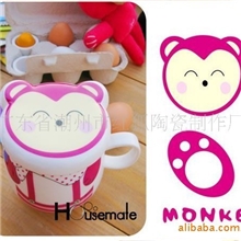 HouseMate动物早餐杯/HouseMate带盖陶瓷杯/卡通动物杯/10款动物