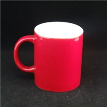 专业大量批发可定制LOGONEW外中国红内白常规7102陶瓷马克杯